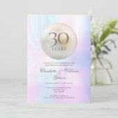 Chic Pearl 30th jubileum Kaart (Staand voorkant)