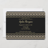 Chic Pearl Border 21st Birthday Party Invitation Kaart (Voorkant)