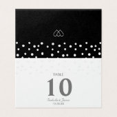 Chic Pearl Confetti op zwart-wit huwelijk Kaart (Buitenkant ongevouwen)