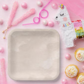 Chic Pearl Glam Ivory Blush Wedding Papieren Bordje (Feest)