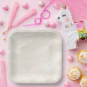 Chic Pearl Glam Ivory Wedding Papieren Bordje (Feest)