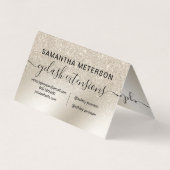 Chic pearl glitter iory ombre eye aftercare visitekaartje (Achterkant)