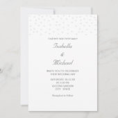 Chic Pearls on Black and White Wedding Invitation Kaart (Voorkant)