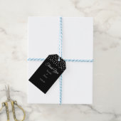 Chic Pearls op Black Bedankt bruiloft Cadeaulabel (Met Touw)