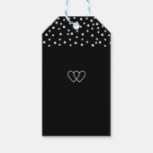 Chic Pearls op Black Bedankt bruiloft Cadeaulabel (Achterkant)