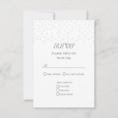 Chic Pearls op Black & White Wedding RSVP Kaartje (Voorkant)