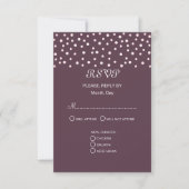 Chic Pearls op Cassis Wedding RSVP Kaartje (Voorkant)