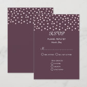 Chic Pearls op Cassis Wedding RSVP Kaartje (Voorkant / Achterkant)