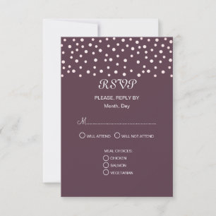 Chic Pearls op Cassis Wedding RSVP Kaartje