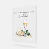 Chic Pearls & Prosecco Guessing Game Vrijgezellenf Acryl Bord (Hoek)