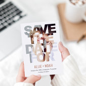 Chic Peek EDITABLE KLOR sparen de Kaart van de Dat