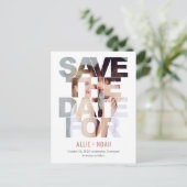 Chic Peek EDITABLE KLOR sparen het Briefkaart van  (Staand voorkant)