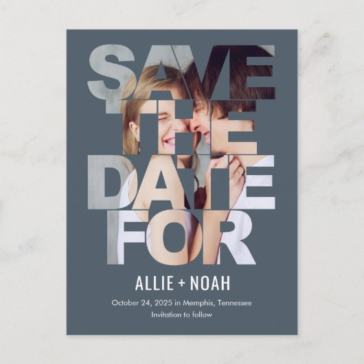 Chic Peek EDITABLE KLOR sparen het Briefkaart van (Voorkant)