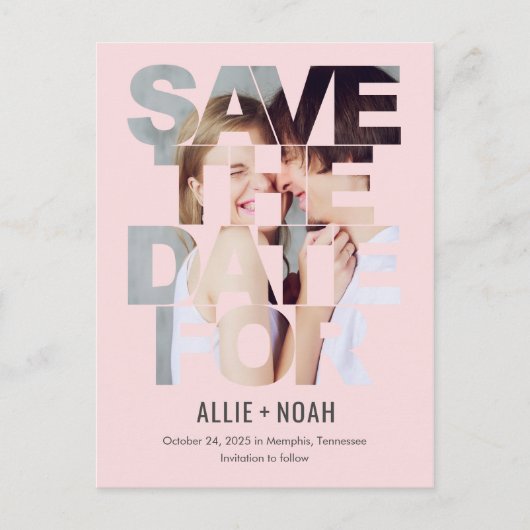 Chic Peek EDITABLE KLOR sparen het Briefkaart van  (Voorkant)