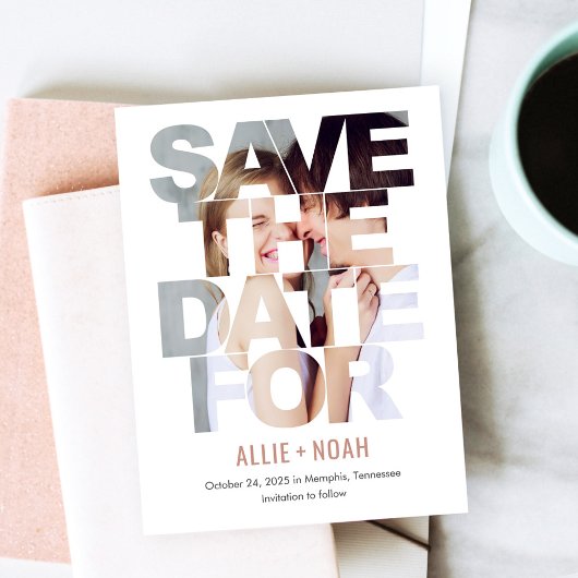 Chic Peek EDITABLE KLOR sparen het Briefkaart van 