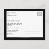 Chic Peek slaat de datumkaart op Aankondigingskaart (Achterkant)