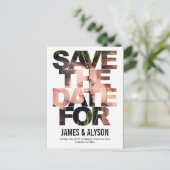 Chic Peek slaat de datumkaart op Aankondigingskaart (Staand voorkant)