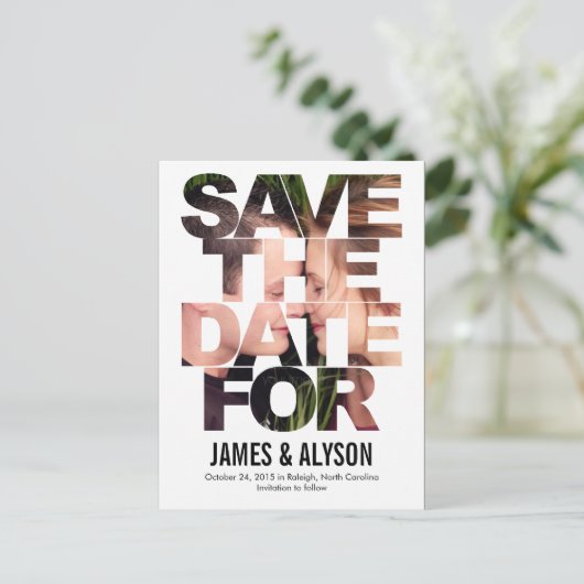 Chic Peek slaat de datumkaart op Aankondigingskaart (Staand voorkant)