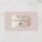 Chic-penseelstreek | Faux Roos Gold met Logo Visitekaartje (Achterkant)