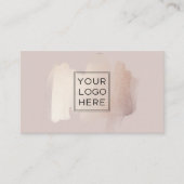 Chic-penseelstreek | Faux Roos Gold met Logo Visitekaartje (Voorkant)