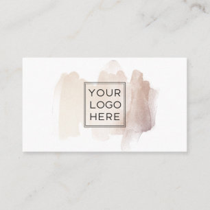Chic-penseelstreek   Faux Roos Gold met Logo Visitekaartje