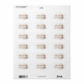Chic-penseelstreek | Faux Roos Gold on White Etiket (Full Sheet)