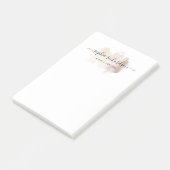Chic-penseelstreek | Faux Roos Gold on White Post-it® Notes (Schuin)
