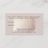 Chic-penseelstreek | Faux Roos Gold op neutraal Ro Aanbevelingskaartje (Achterkant)