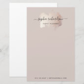 Chic-penseelstreek | Faux Roos Gold op neutraal Ro Briefpapier (Voorkant / Achterkant)