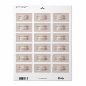 Chic-penseelstreek | Faux Roos Gold op neutraal Ro Etiket (Full Sheet)