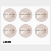 Chic-penseelstreek | Faux Roos Gold op neutraal Ro Ronde Sticker (Vel)