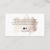 Chic-penseelstreek | Kleine bedrijven Hartelijk da Visitekaartje (Achterkant)