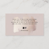 Chic-penseelstreek | Kleine bedrijven Hartelijk da Visitekaartje (Achterkant)