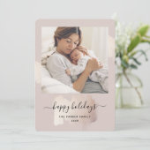 Chic-penseelstreek | Prettige feestdagen Kerstfees Feestdagenkaart (Staand voorkant)