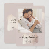 Chic-penseelstreek | Prettige feestdagen Kerstfees Feestdagenkaart (Voorkant / Achterkant)