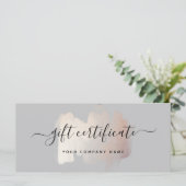 Chic-penseelstreek | Roos Gold Cadeaubon (Staand voorkant)