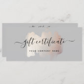 Chic-penseelstreek | Roos Gold Cadeaubon (Voorkant / Achterkant)