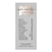Chic-penseelstreek | Salon Price List Services Reclamekaart (Voorkant)