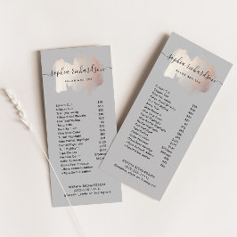 Chic-penseelstreek | Salon Price List Services Reclamekaart