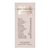 Chic-penseelstreek | Salon Price List Services Reclamekaart (Voorkant)