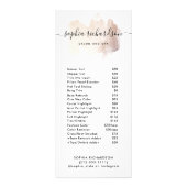 Chic-penseelstreek | Salon Price List Services Reclamekaart (Voorkant)