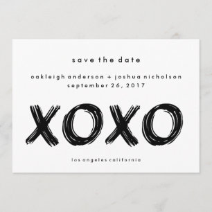 Chic-penseelstreek   XOXO Eenvoudig sparen de Datu Save The Date