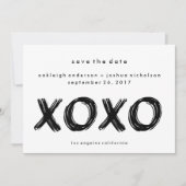 Chic-penseelstreek | XOXO Eenvoudig sparen de Datu Save The Date (Voorkant)