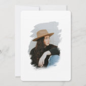 Chic-penseelstreken Afstuderen 2 Afstuderen Foto Aankondiging (Achterkant)