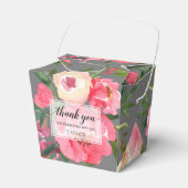 Chic Peonies Flowers op Grey Bedankdoosjes (Voorkant Zijde)