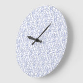 Chic Periwinkle Blue Floral Diamond Pattern Grote Klok (Hoek)