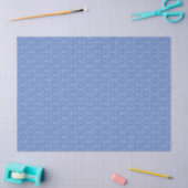 Chic Periwinkle Blue Floral Diamond Pattern Tissuepapier (Craft)