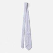 Chic Periwinkle Blue White Floral Diamond Pattern Stropdas (Achterkant)
