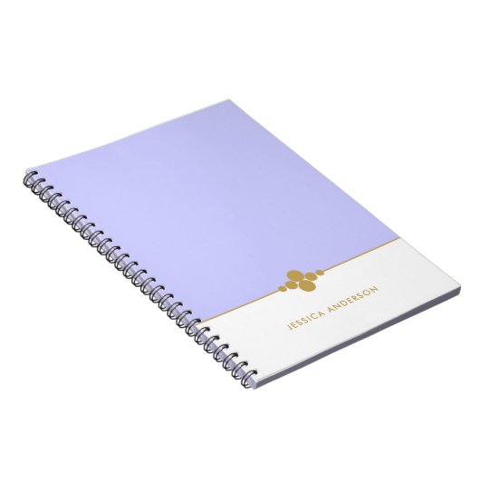 Chic Periwinkle White Gold gepersonaliseerd Notitieboek (Rechterzijde)