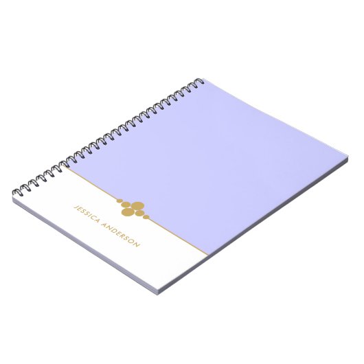 Chic Periwinkle White Gold gepersonaliseerd Notitieboek (Linkerzijde)